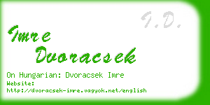 imre dvoracsek business card